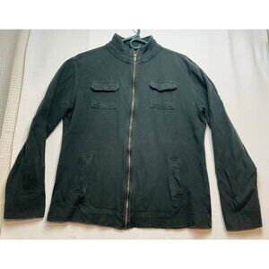 GNW sweater jacket adult large long sleeve full zip green